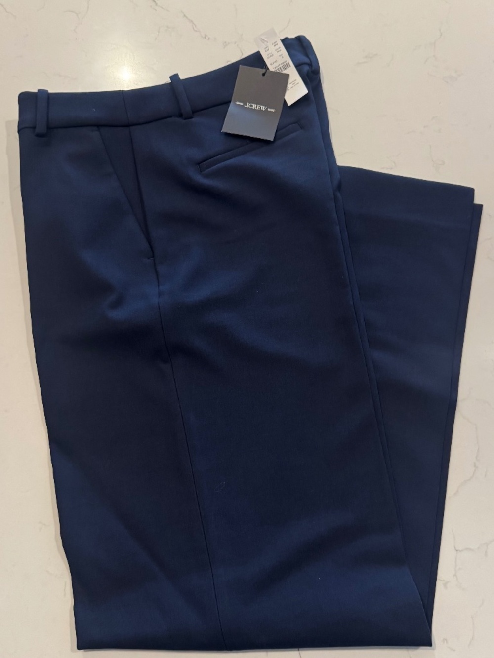 J. Crew Wide Leg Trousers 8 Navy NWT
